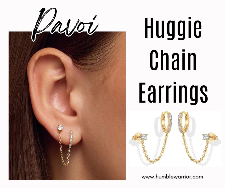 Pavoi Huggie Chain Earrings