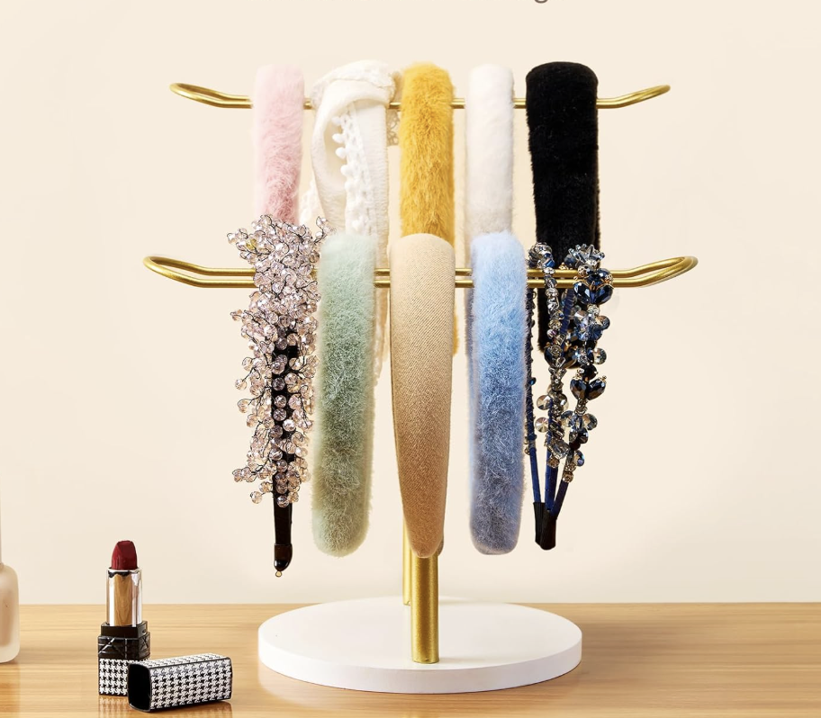2-tier metal headband holder