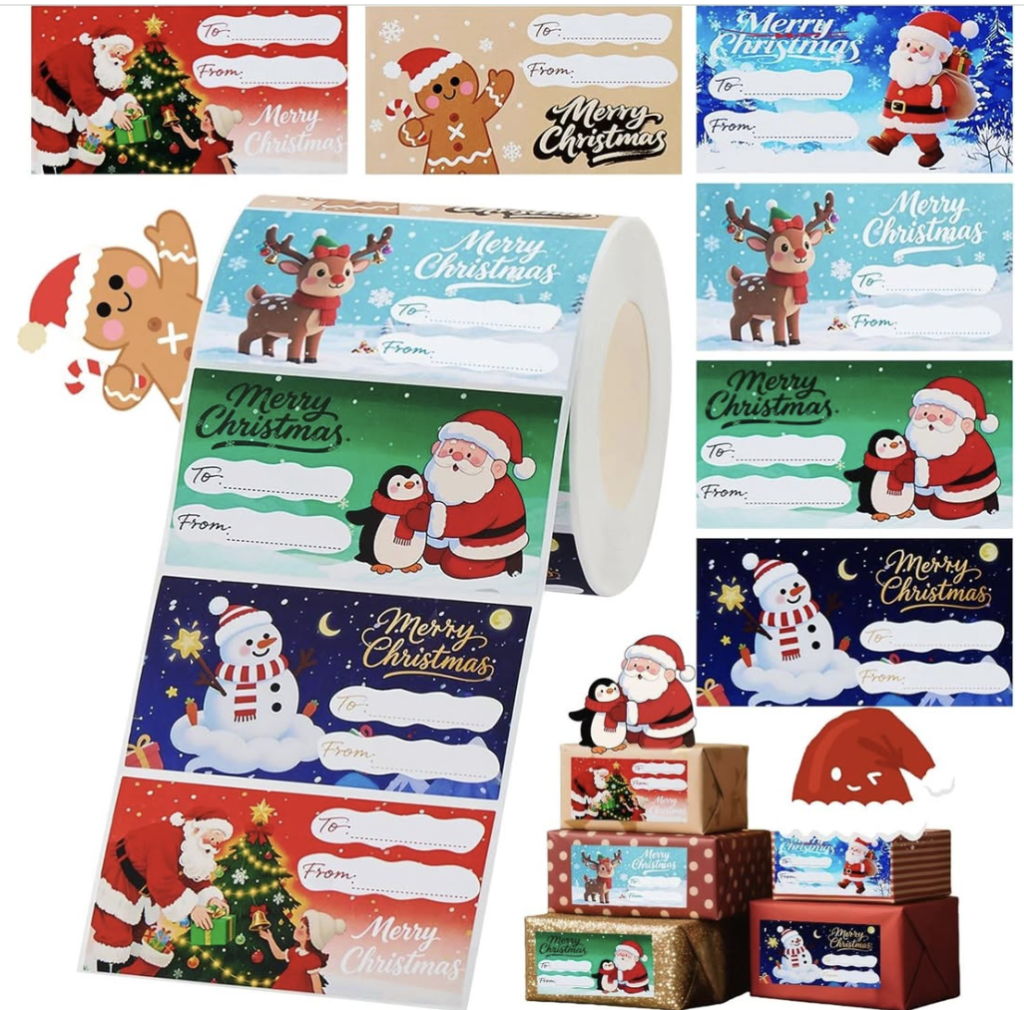 self-adhesive gift tags
