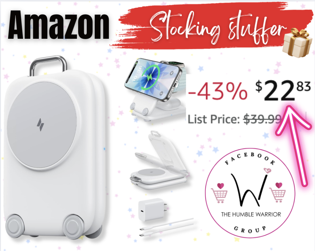 foldable 3-in-1 magnetic wireless charging station