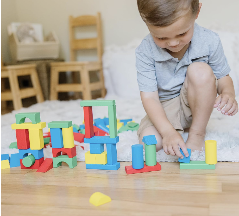 Melissa & Doug 100-Piece Building Block Set!!