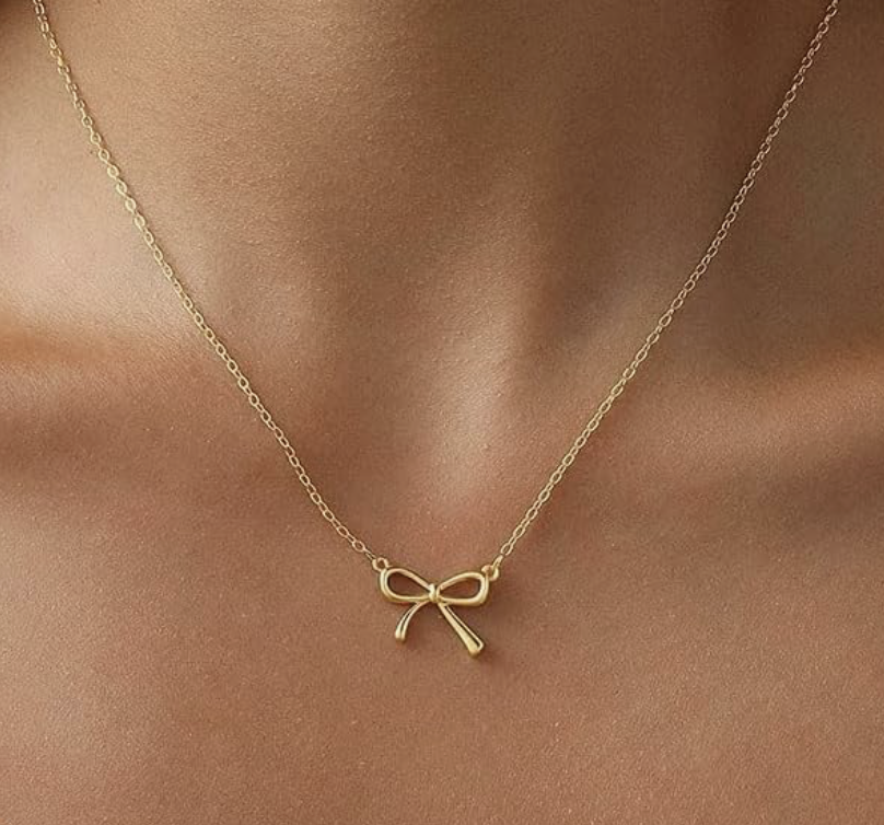 Gold Bow Necklace!