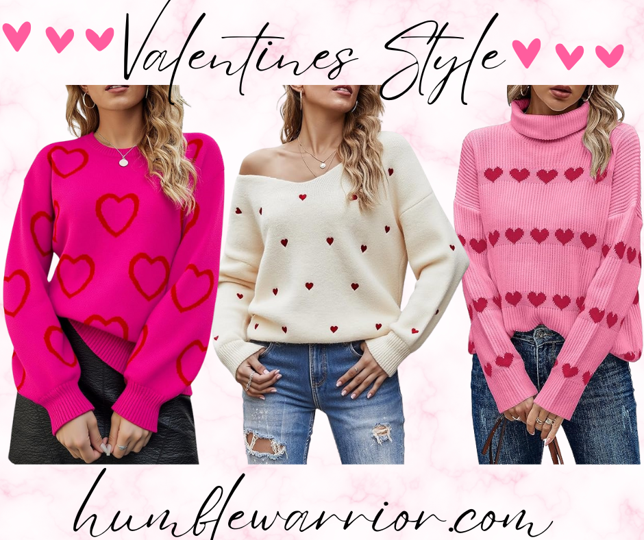 ECOWISH Heart Sweaters