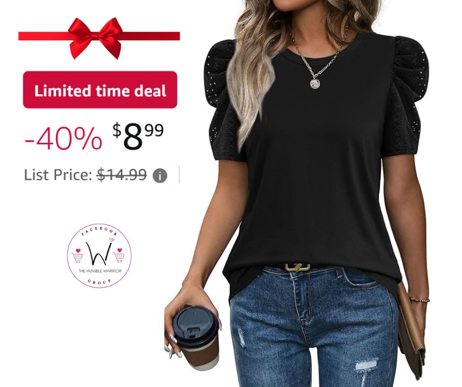 puff-sleeve top
