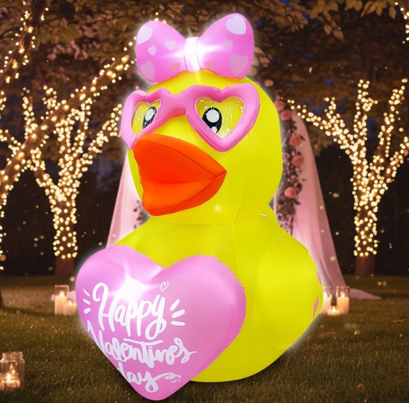 5FT Valentines Day Inflatables Duck!