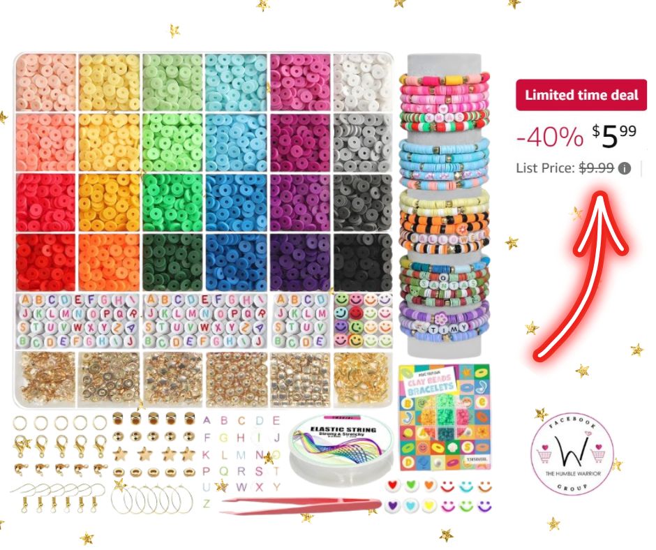 6000+PCS Clay Beads Bracelet Making Kit!