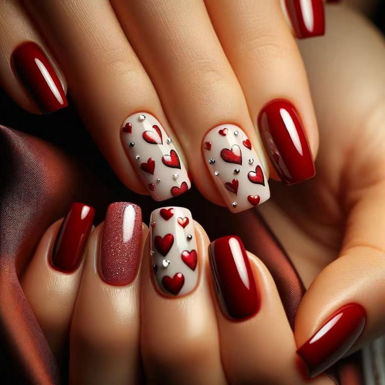 Valentine Heart Press-On Nails