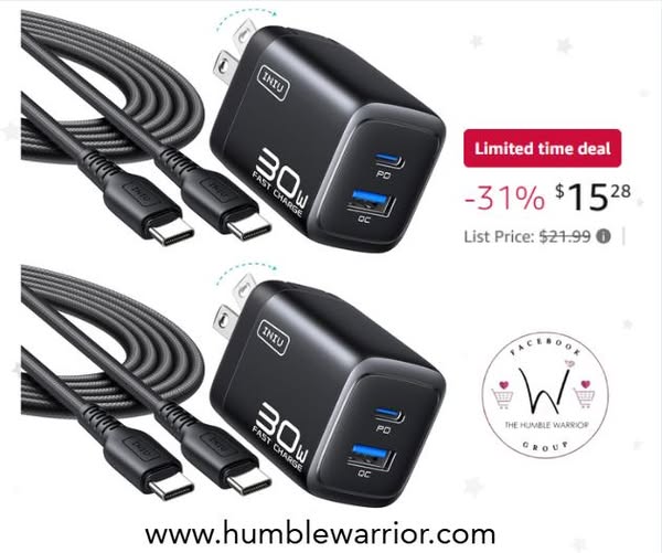 INIU 30W iPad Air & Pro Charger 2-Pack