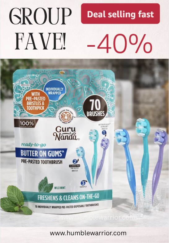 GuruNanda Ready-to-Go Disposable Mini Travel Toothbrushes