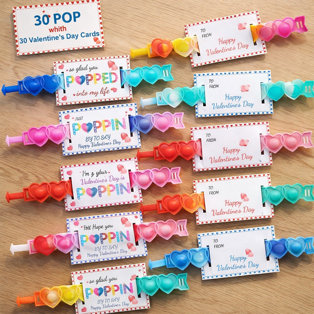 pop Valentine’s Day bracelets