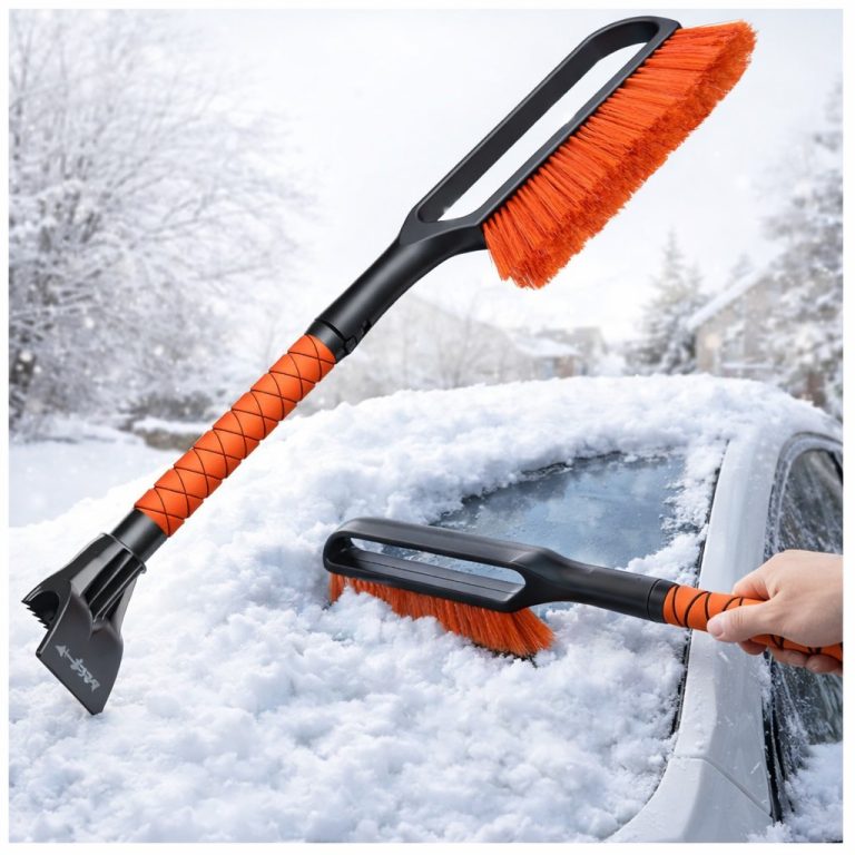 AMADAW 27″ 2-in-1 Snow Brush and Ice Scraper