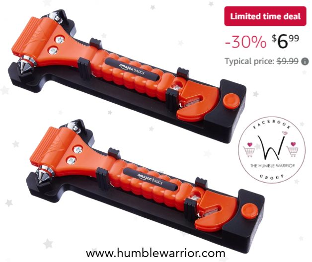 Emergency Seat Belt Cutter & Window Hammer Tool