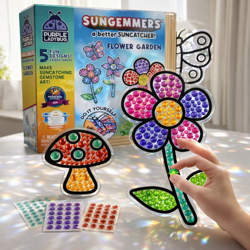 Purple Ladybug sun catcher art