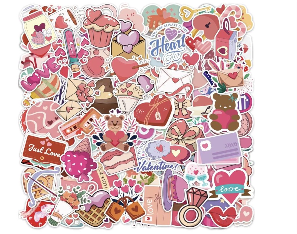 100-pack of Valentine’s Day stickers!