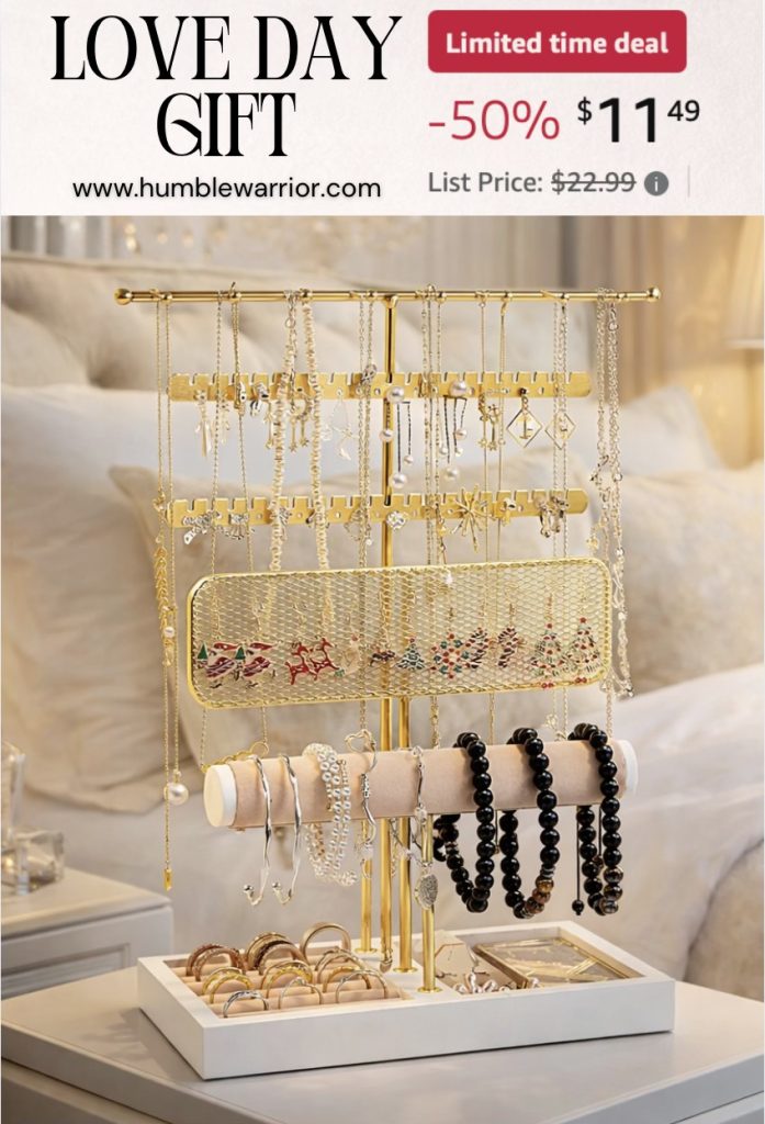 Dntorx 3 Tier Jewelry Stand Holder Organizer
