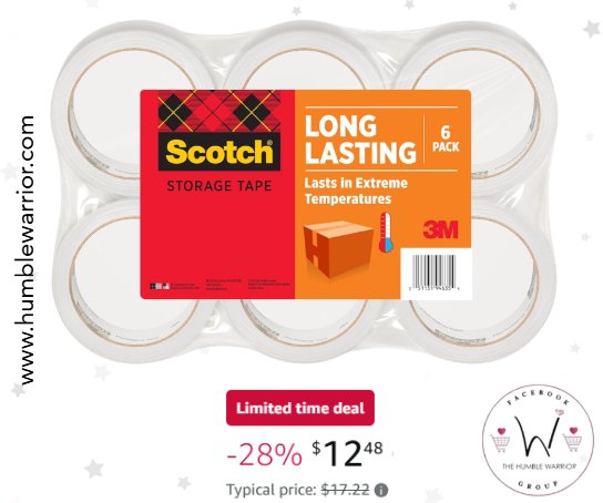 Scotch Long Lasting Storage Packing Tape