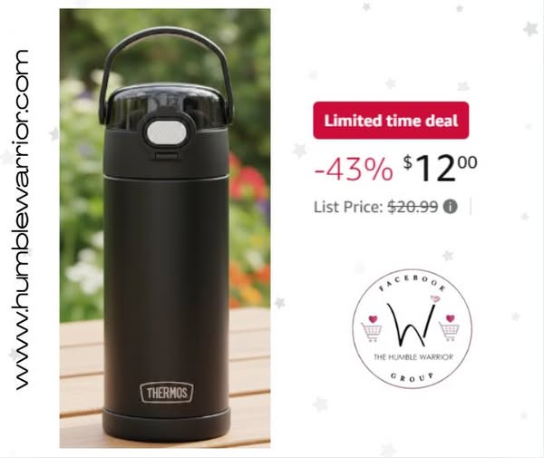 THERMOS FUNTAINER 16 oz Stainless Steel Vacuum Insulated Bottle