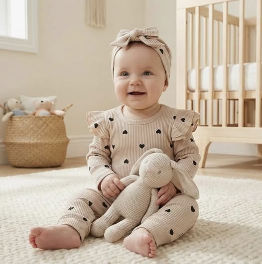 suit and headband for Valentine’s Day