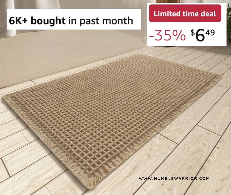 waffle bath mat