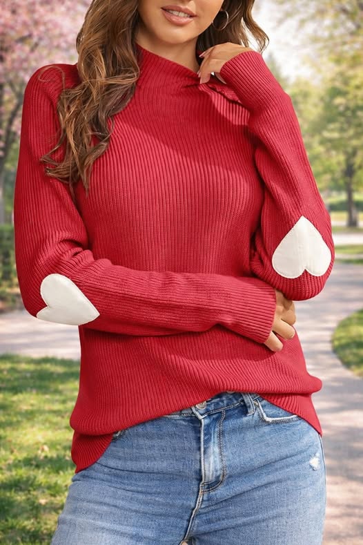 Heart Elbow Sweater
