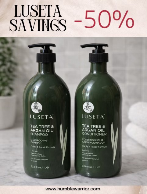 Luseta Tea Tree & Argan Oil Detangling Shampoo & Conditioner Set