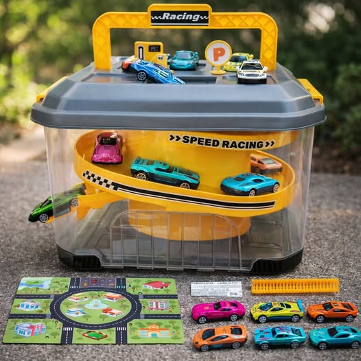Toy Car Track Storage Playset