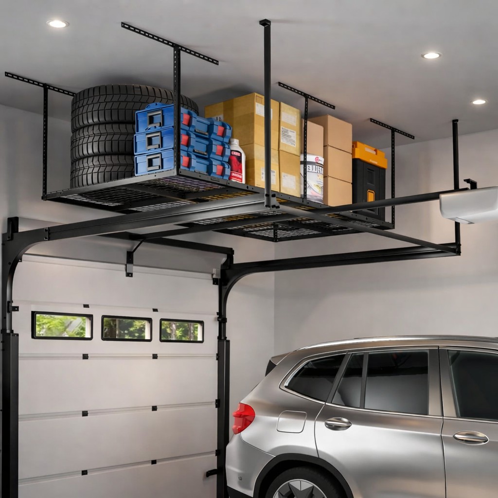 FLEXIMOUNTS 4×8 Overhead Garage Storage Rack