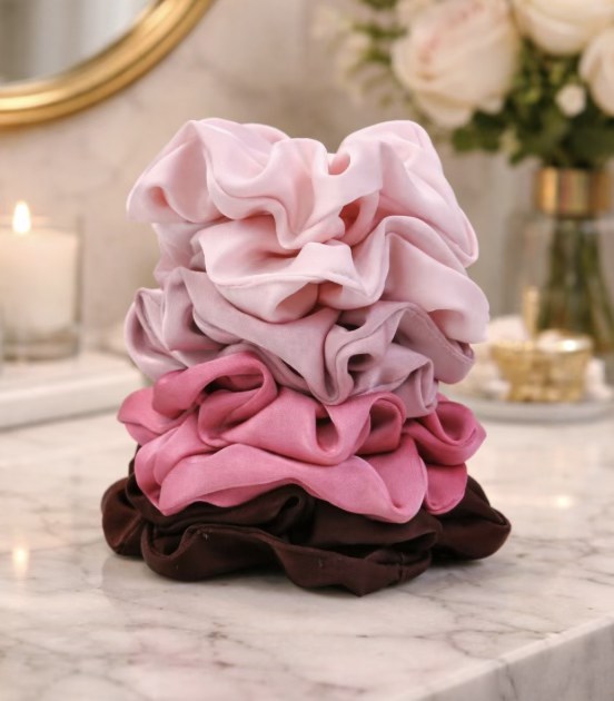 satin scrunchies
