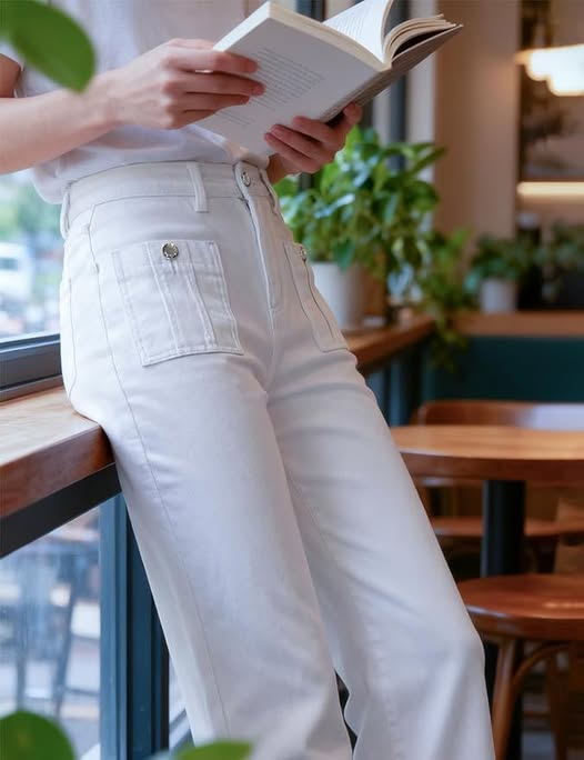 white jeans