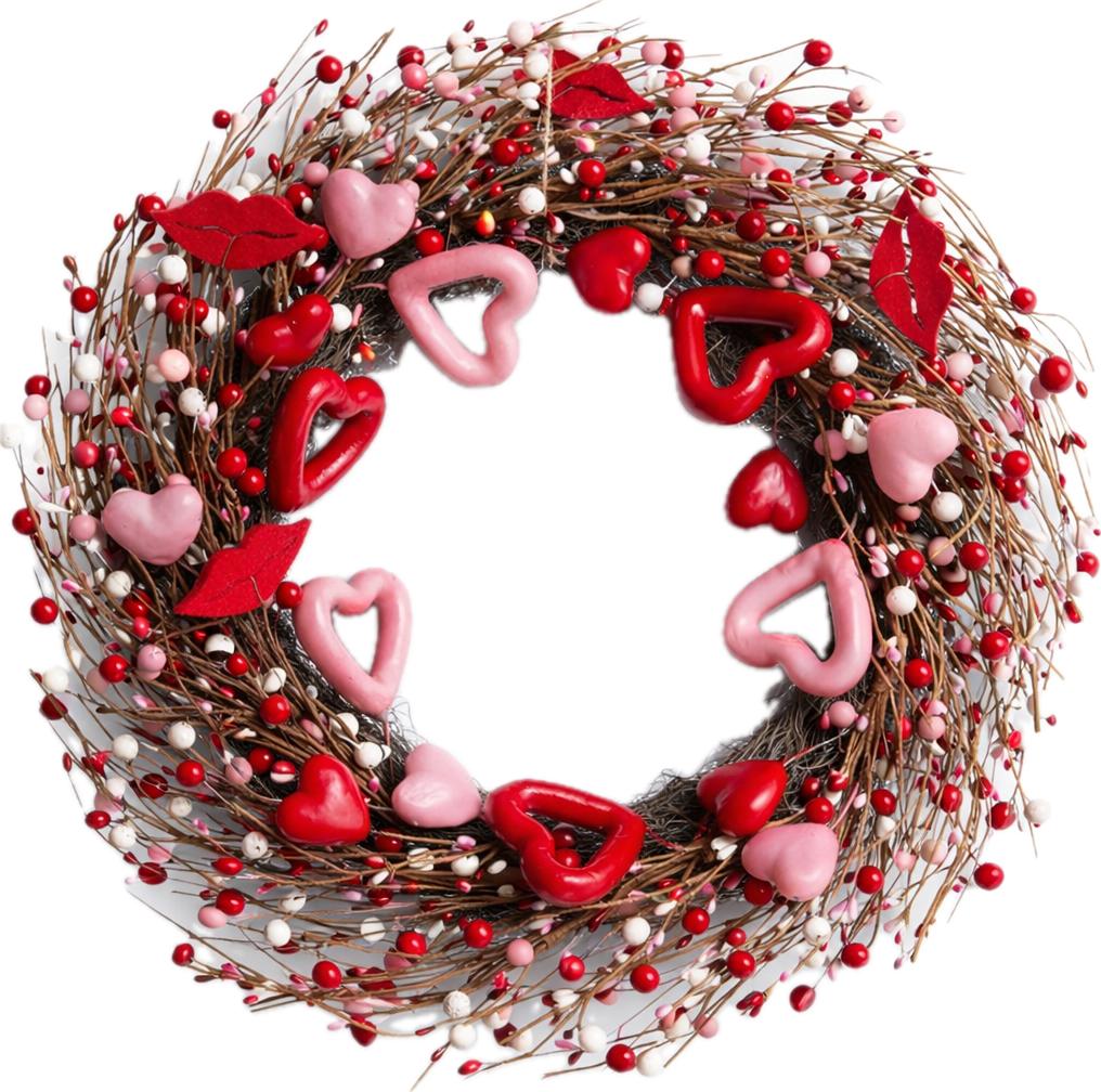 WDS WONDROUS 18.8 Inch Valentine’s Day Wreath