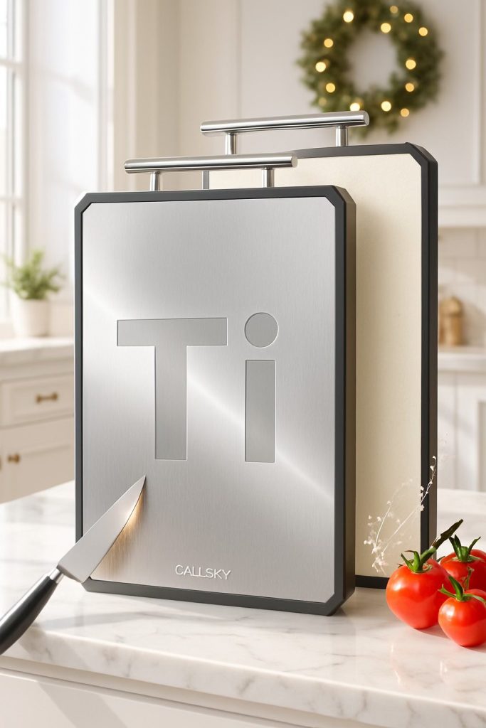 titanium cutting and serving board