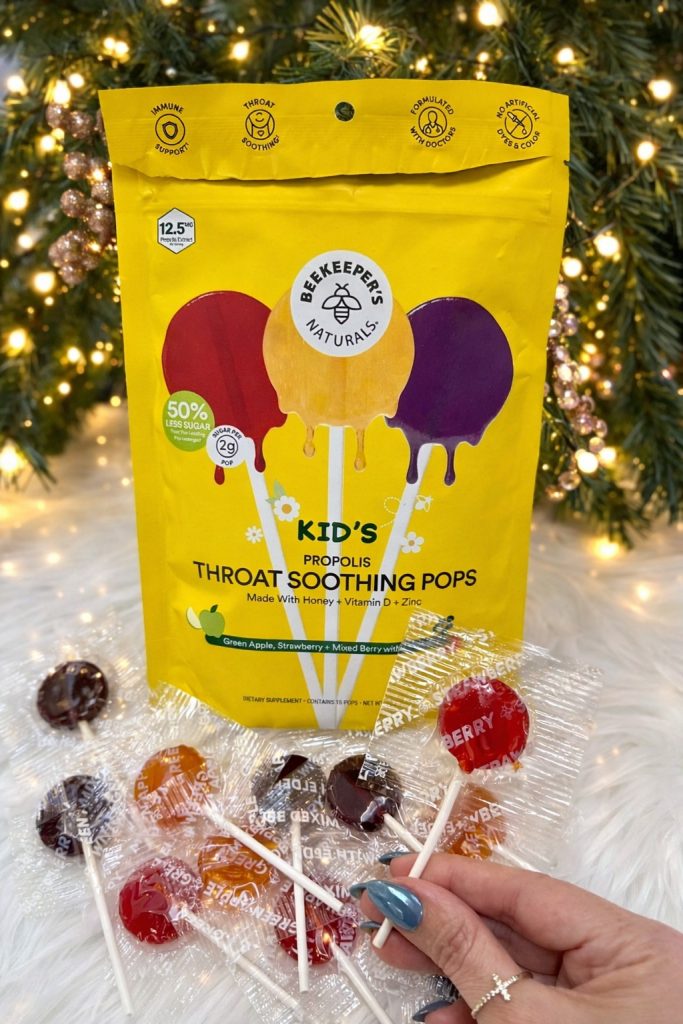 Beekeeper’s Naturals Kids Throat Soothing Lollipops