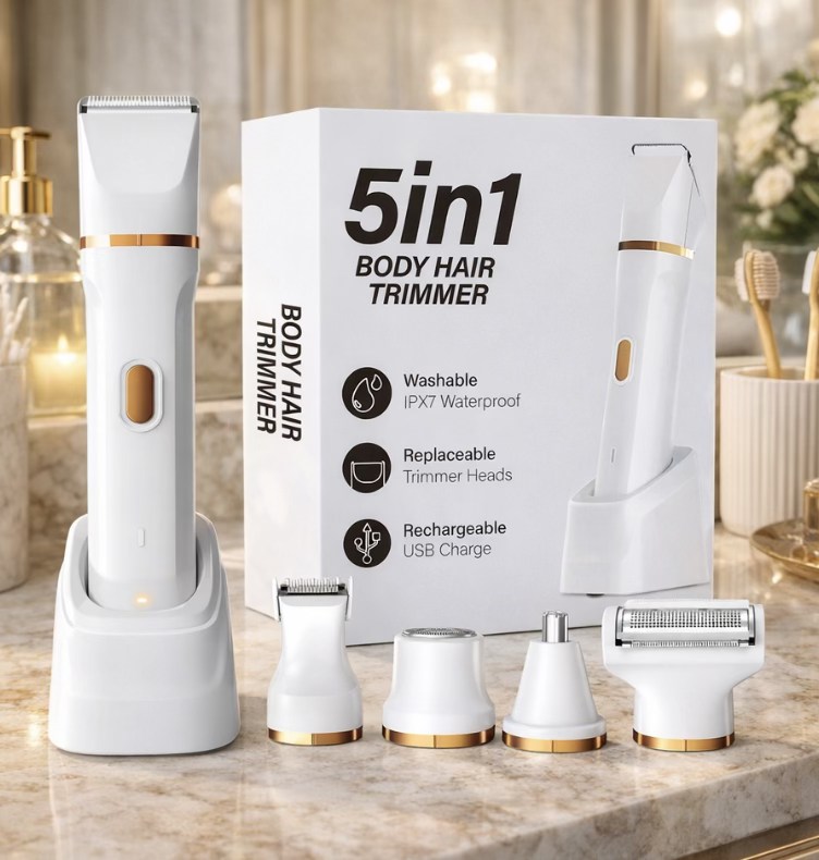 KINGTEE 5-in-1 Electric Bikini Trimmer