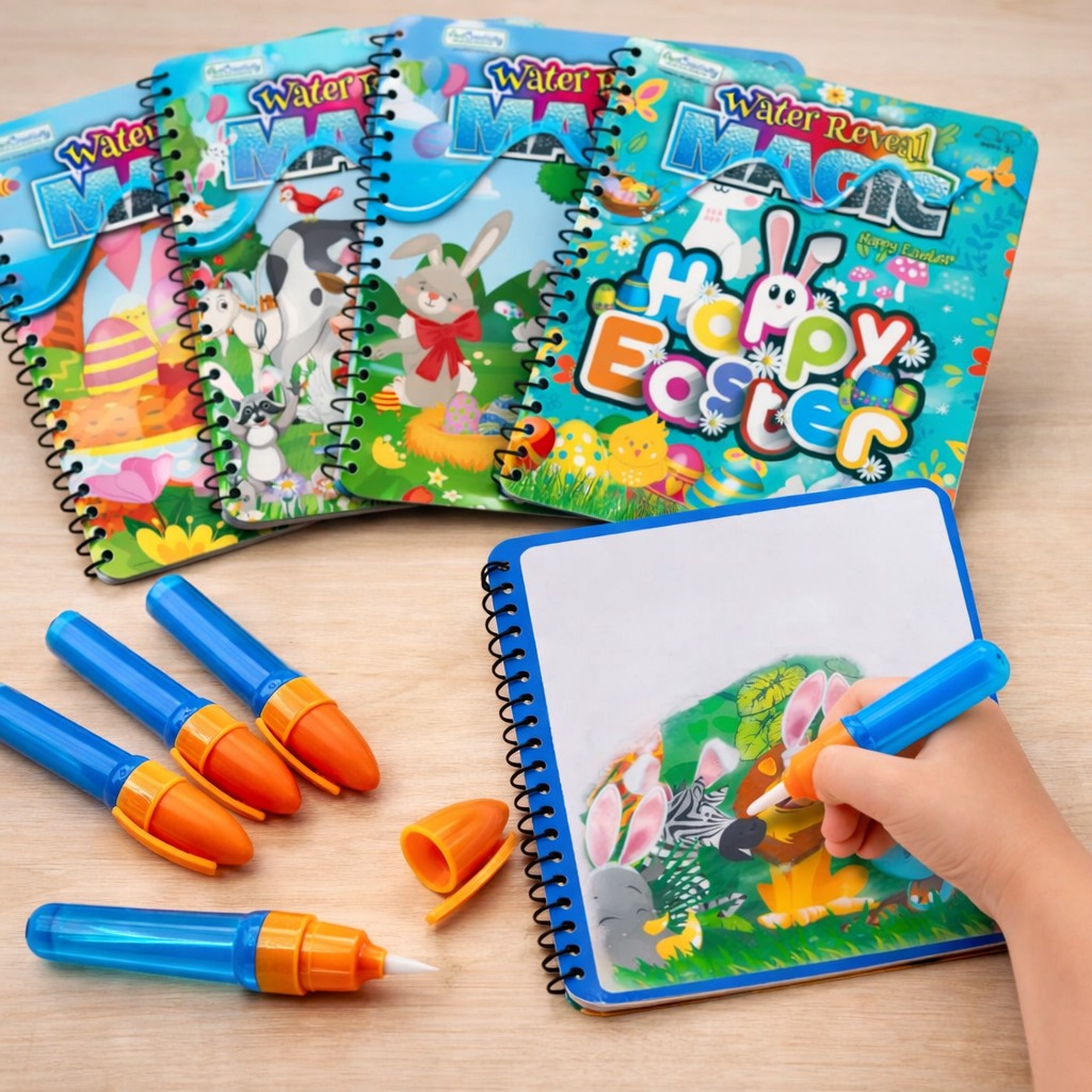 4 Pack of Easter water coloring books