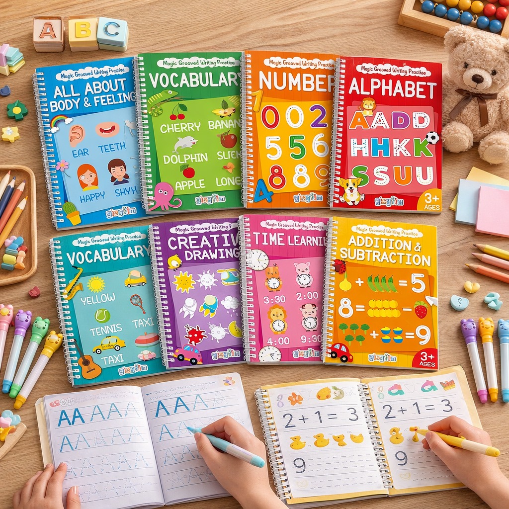 grooved writing practice books