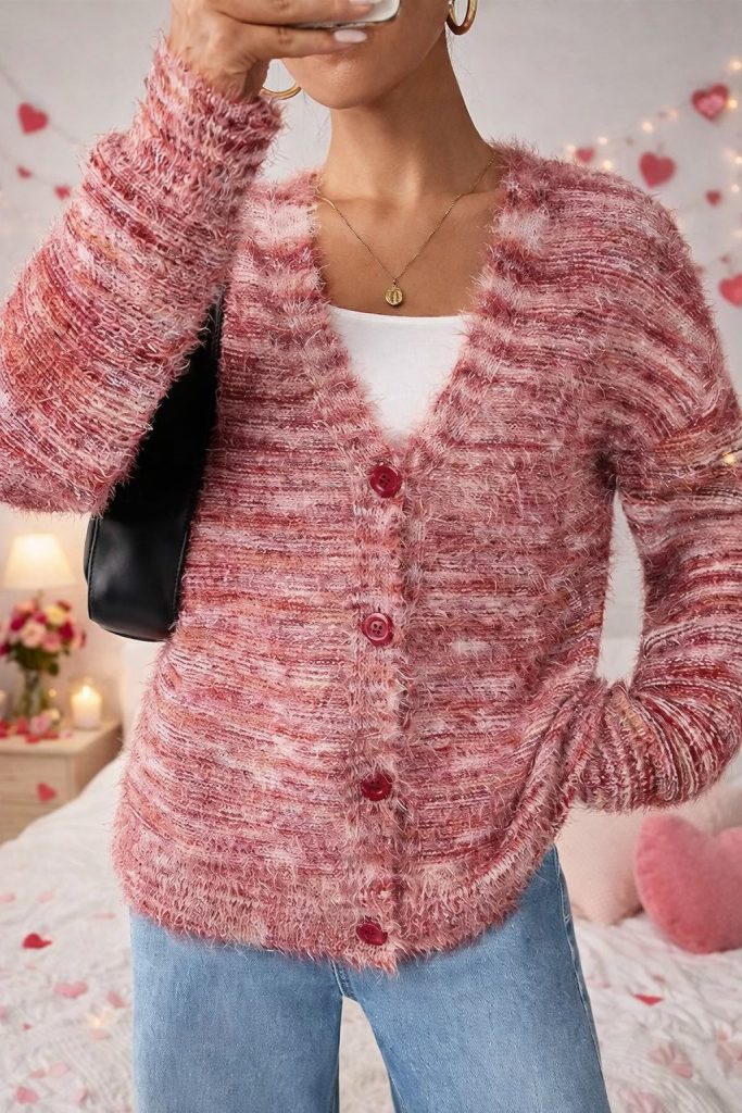 Merokeety fuzzy cardigan