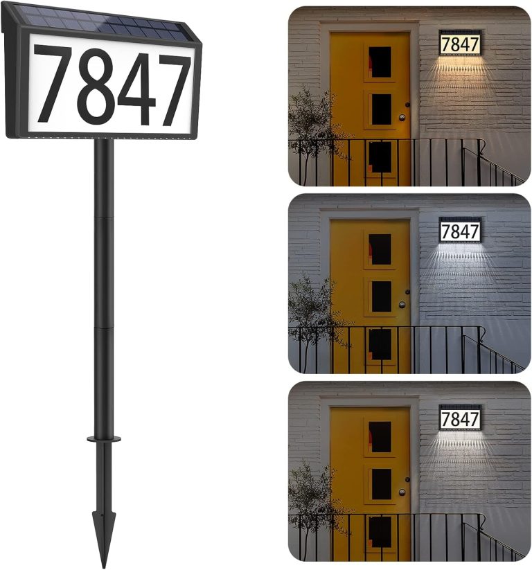 Solar Powered House Address Sign