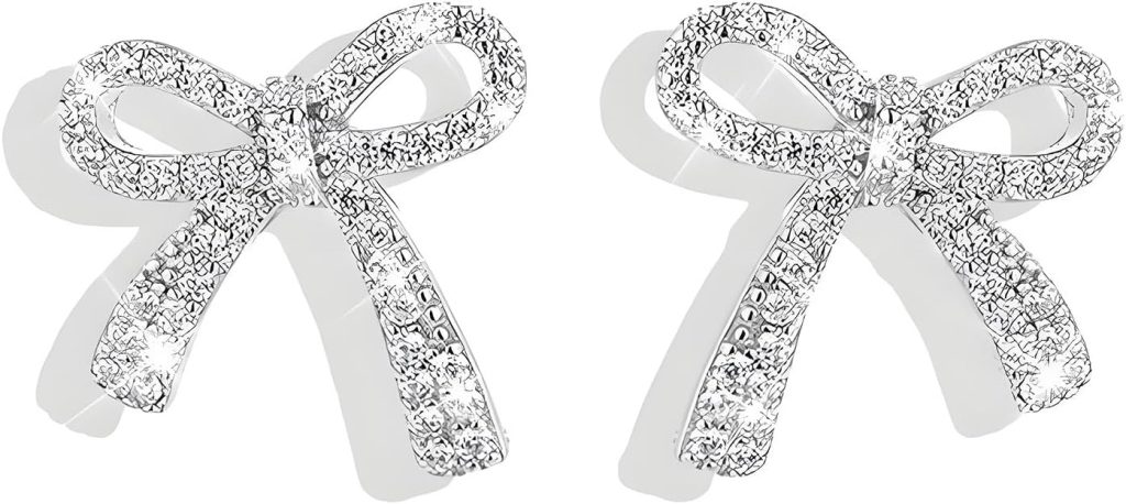 Bow Rhinestone Earrings