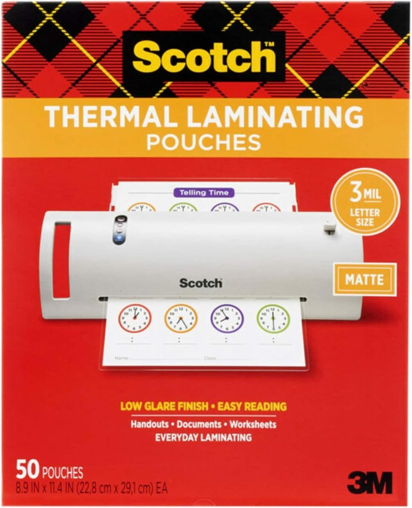 Scotch Thermal Laminating Pouches