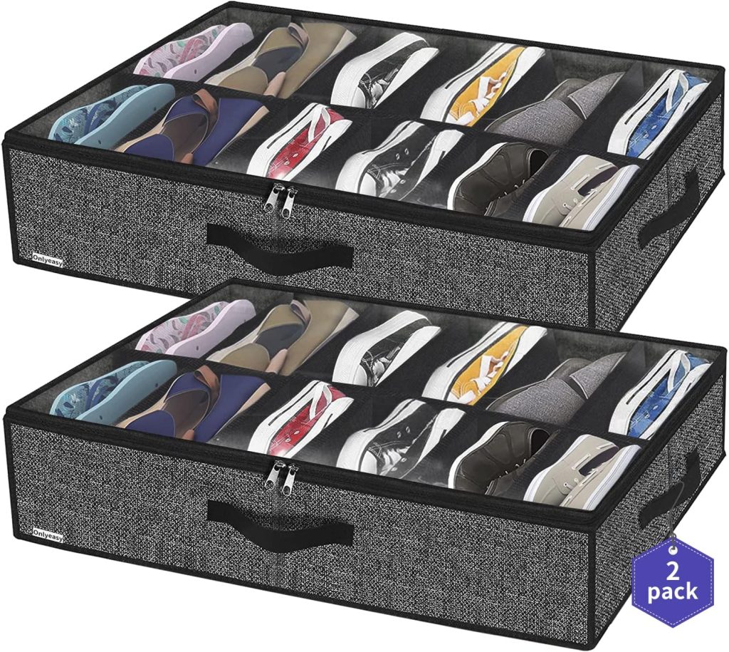 2-Pack Under Bed Shoe Organizers