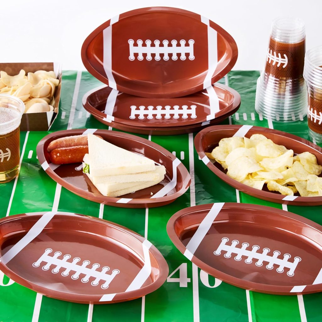 12 Piece Football Plastic Trays