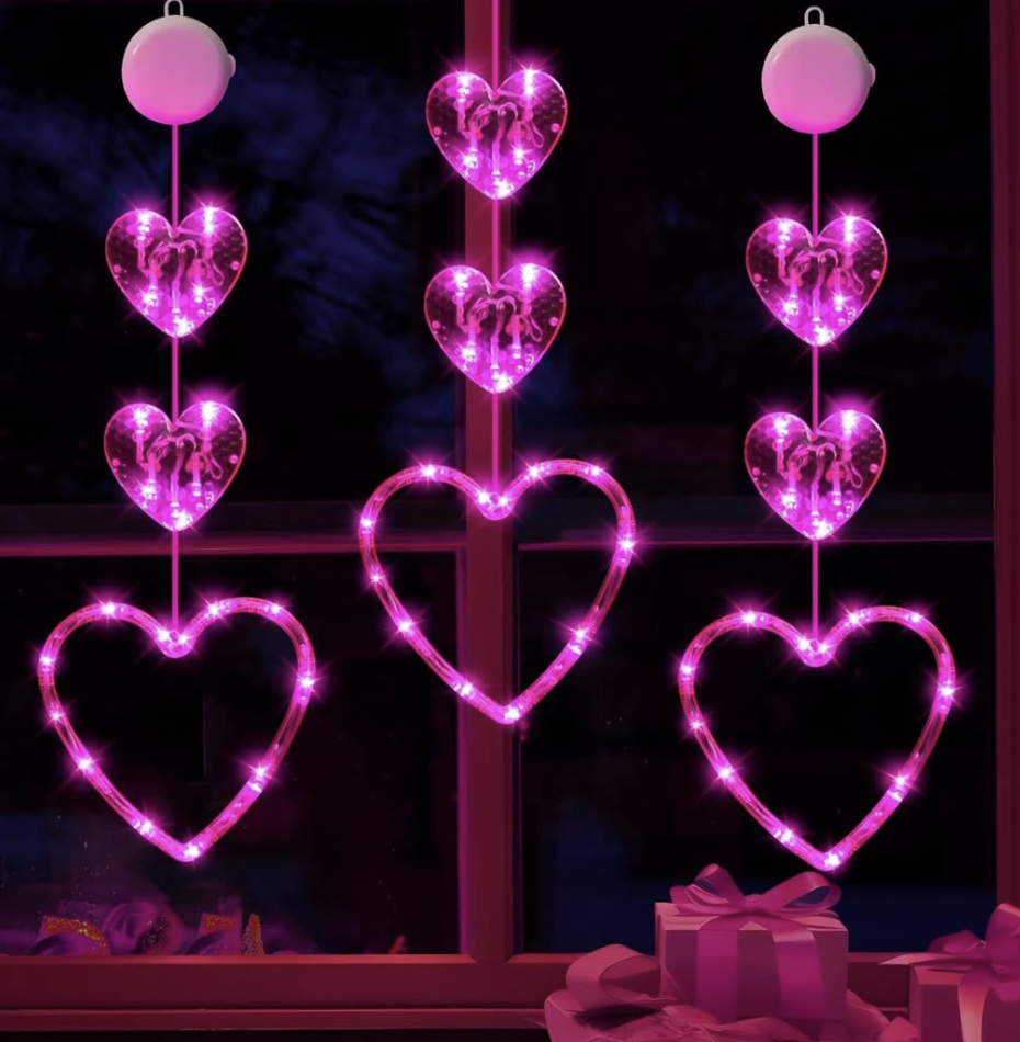 Valentine window lights