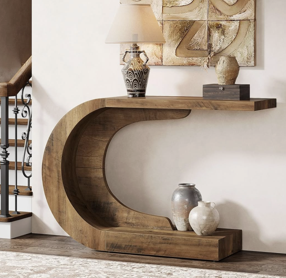 mid-century modern console table