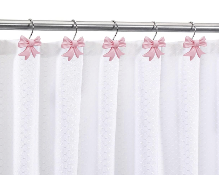 12-Pack of Bow Knot Shower Curtain Hooks!