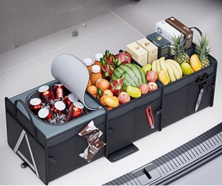Foldable Car Trunk Organizer with Insulated Cooler!