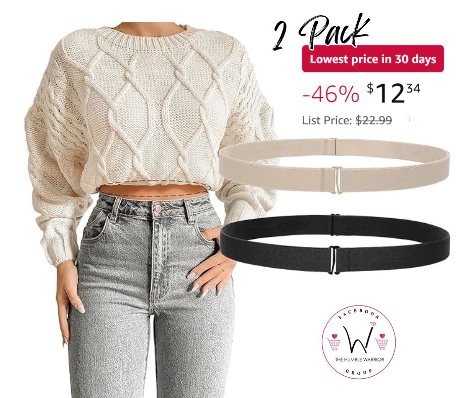 2 pack waistband belts