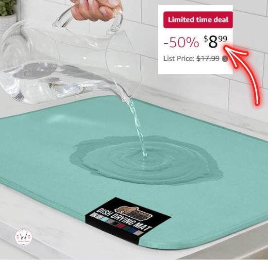 GORILLA GRIP Ultra Water Absorbent Microfiber Dish Drying Mat!
