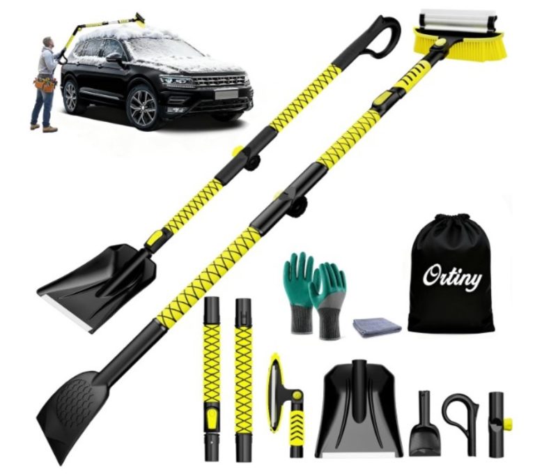 7 in 1 Snow Shovel & Snow Brush Kit with Ice Scrapers for Car!