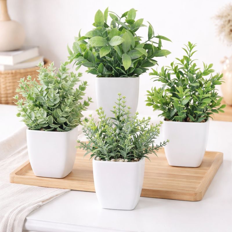 4 Pack Faux Succulents