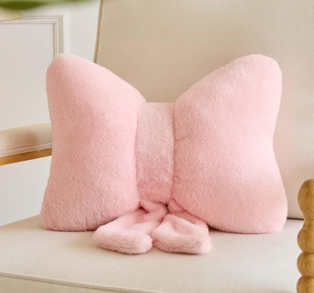 3D Plush Bow Throw Pillow!